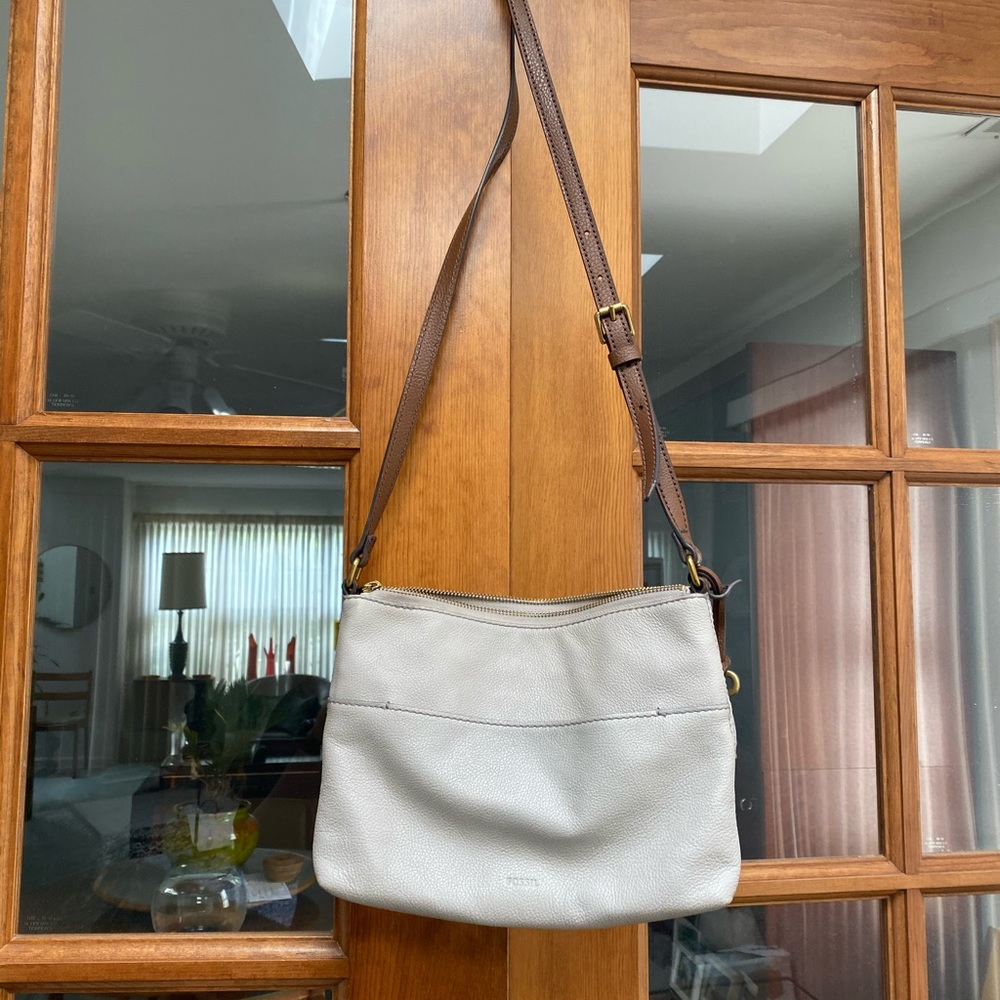 Fossil leather crossbody